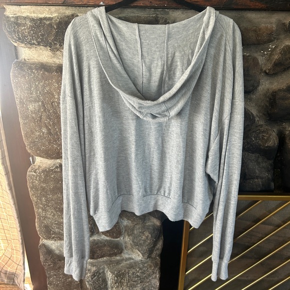 EUC LNA Brushed Leo Lace Up Hooded Sweatshirt - Picture 5 of 6